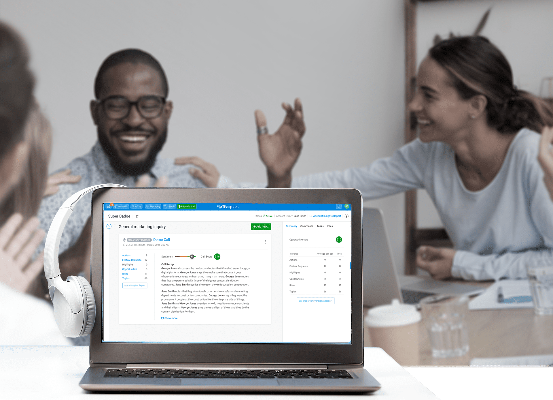 Traq.ai AI for sales conversation 1 buyer-centric conversation intelligence platform.